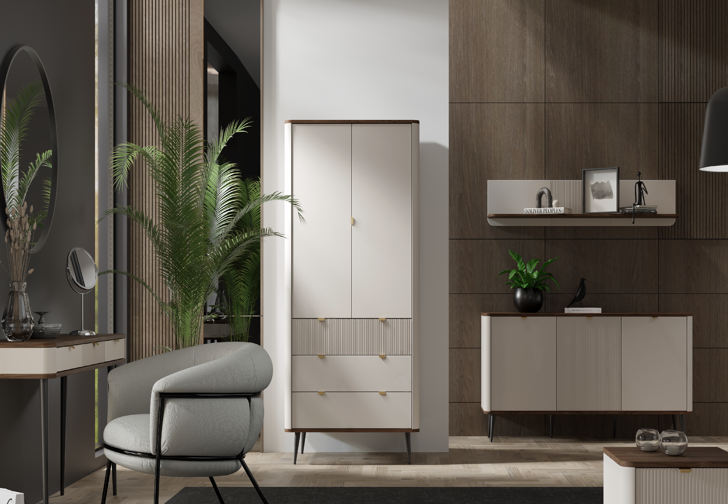 Komoda DOMANI KASZMIR ORZECH 3D 160cm