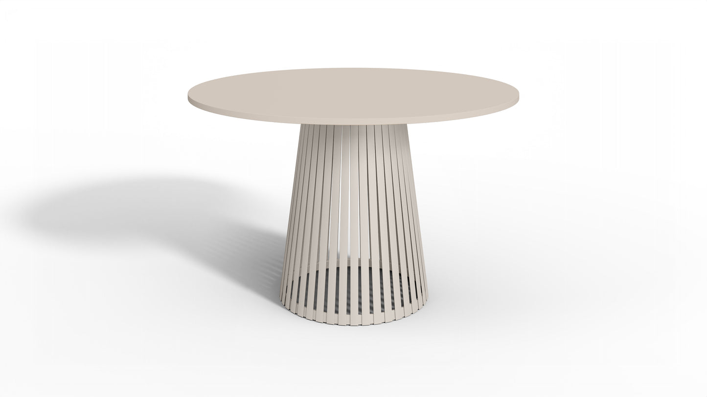 Nowoczesny stół okrągły VELIN z kaszmirową podstawą
