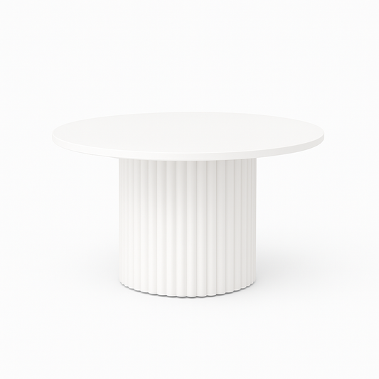 Nowoczesny stolik kawowy FLOE z białą podstawą