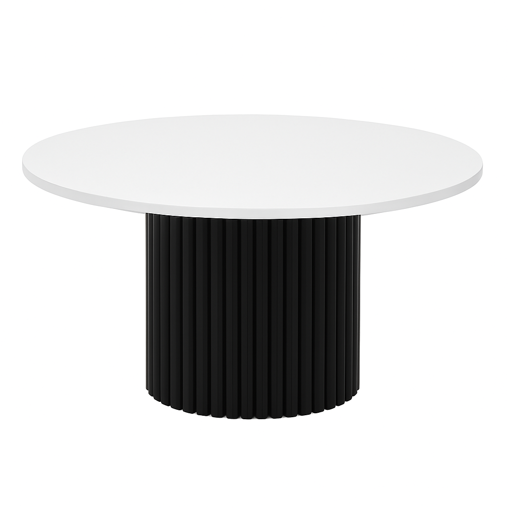 Nowoczesny stolik kawowy FLOE z czarną podstawą