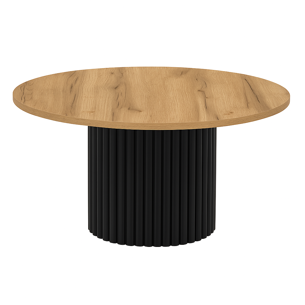 Nowoczesny stolik kawowy FLOE z czarną podstawą