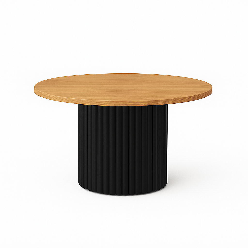 Nowoczesny stolik kawowy FLOE z czarną podstawą