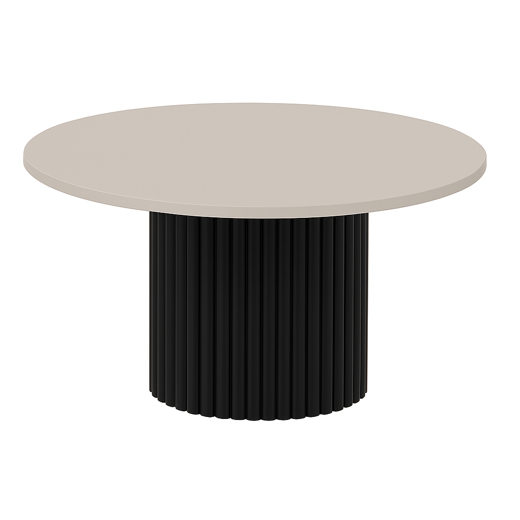 Nowoczesny stolik kawowy FLOE z czarną podstawą