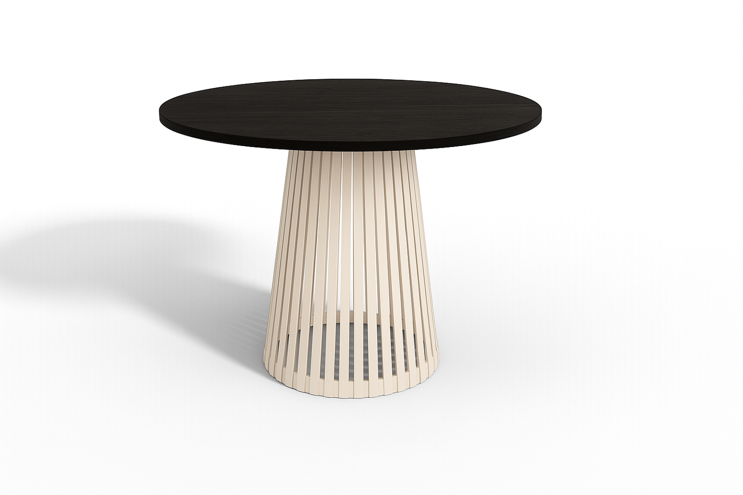 Nowoczesny stół okrągły VELIN z kaszmirową podstawą