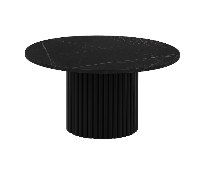 Nowoczesny stolik kawowy FLOE z czarną podstawą