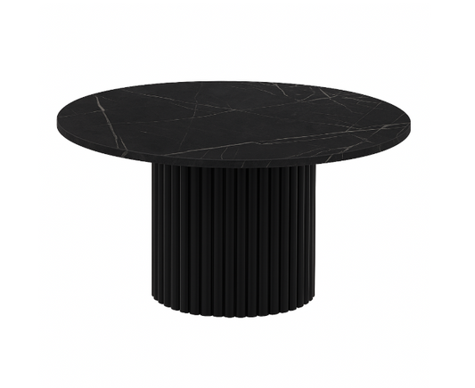 Nowoczesny stolik kawowy FLOE z czarną podstawą