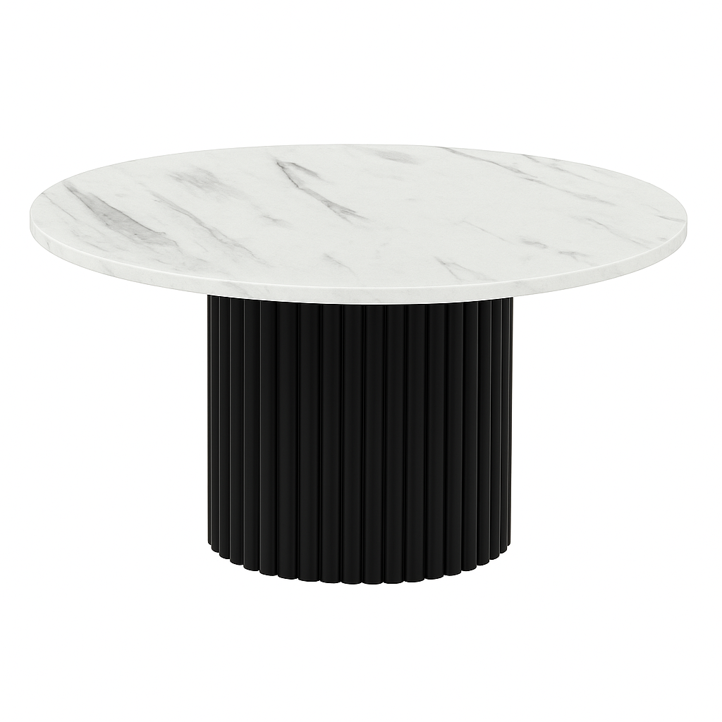 Nowoczesny stolik kawowy FLOE z czarną podstawą